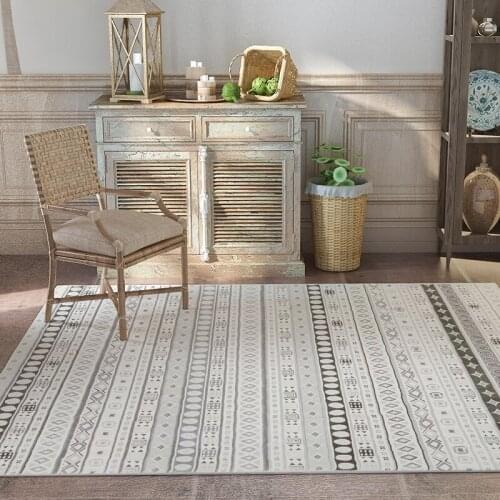 Morocco Vintage Livingroom Carpet Retro Shaggy Bed Mat Bedroom Rug Home Thick Fluffy Play Kids Carpets Soft Carpet American Rug