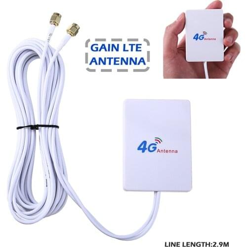 Mayitr 1pc 4G LTE Router Modem Aerial External Antenna High Gain 28dBi Signal Amplifier SMA-Male Connector Boosters
