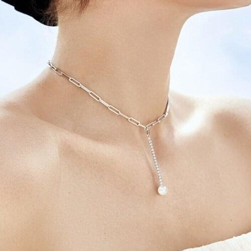 Fashion Real 925 Sterling Silver Removable Splicing Chain Necklace Micro High Quality AAA Zircon Women Fine Brand Jewelry