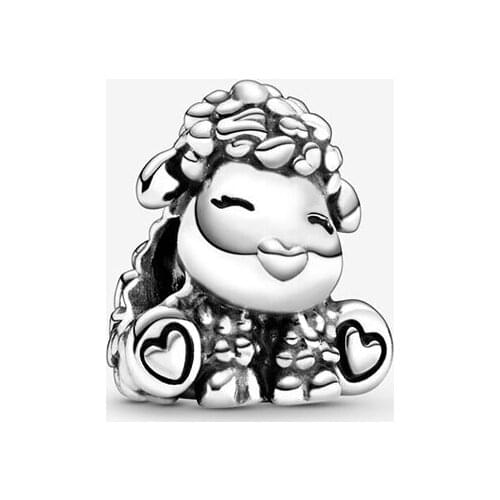 2020 Spring New 925 Sterling Silver Beads Patti the Sheep Charms fit Original Pan Bracelets Women Fashion DIY Jewelry Gift