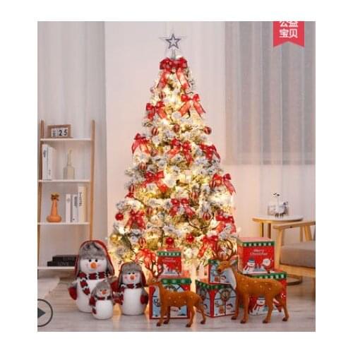 New Year Decor Christmas Tree Snow-flocked Leaves Outdoor Indoor Pine Tree 7feet/8feet/9feet/10feet Easy To Assemble