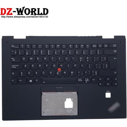New Shell Palmrest Upper Case With CFB Canadian French Backlit Keyboard Touchpad for Lenovo Thinkpad X1 Yoga 2nd Gen Laptop