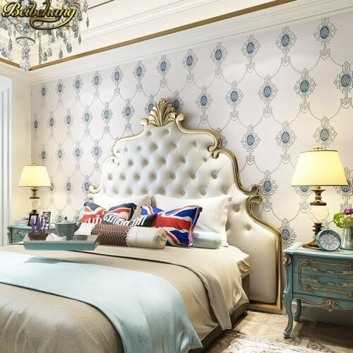 Beibehang European wallpaper roll luxury American bedroom wallpaper 3d embossed wall papers home decor living room TV background