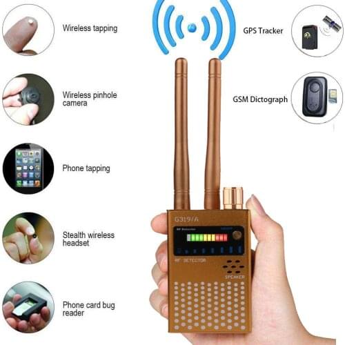 Security Alarm Anti Wiretapping Detector Dual Antenna Anti-wiretapping GSM Audio Bug Finder GPS Signal Detector RF Tracker