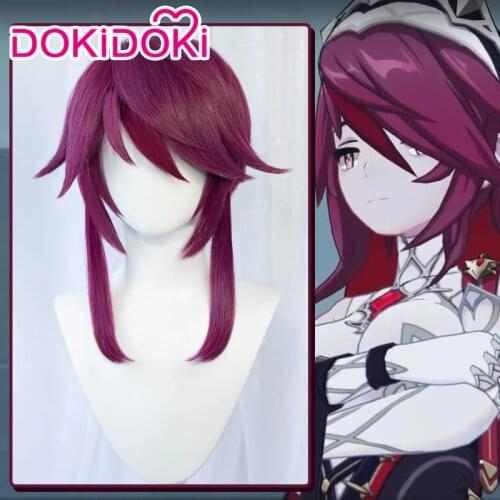 DokiDoki Game Genshin Impact Cosplay Halloween Rosaria Cosplay Wig Genshin Impact Rosaria Cosplay Hair