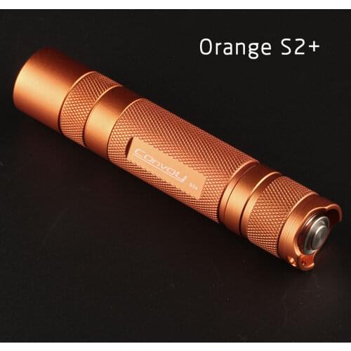 Convoy S2+ Orange Cree XML2 U2-1A EDC LED Flashlight,torch,lantern,self defense,camping light, lamp,for bicycle