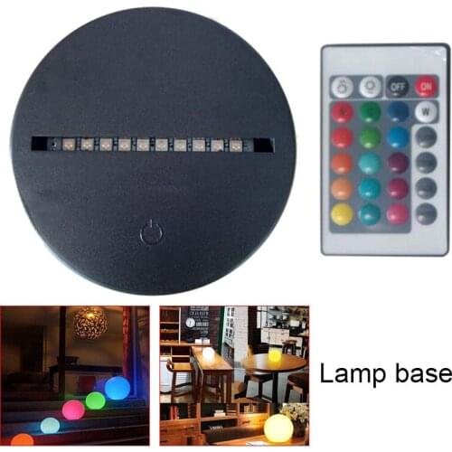 LED Night Light Lamp Base USB Charging Cable Remote Control Acrylic Plate For Home TB Sale