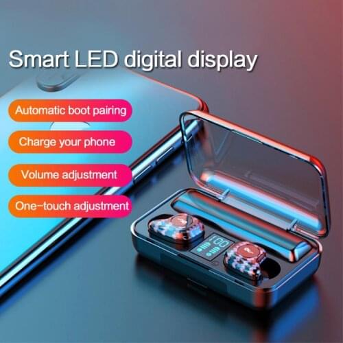 KINGSTAR M20 TWS Bluetooth Earphone Wireless Headphones LED Digital Display Stereo Sports Headset with MIC 2000mAh Charging Box