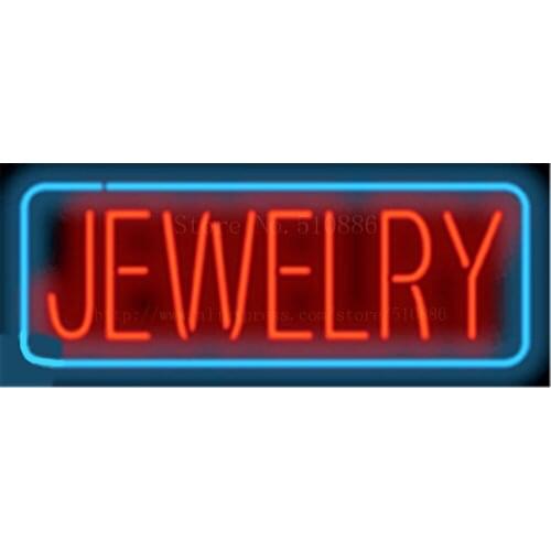 Jewelry NEON SIGN REAL GLASS BEER BAR PUB LIGHT SIGNS display Pawn Shop Restaurant Transaction Advertising gold Lights 17*14"