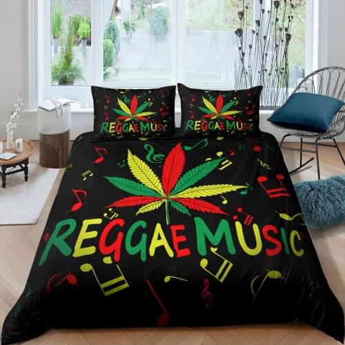 Green Red Marple Leaf Bedding Set Fashion 3D Print Comforter Luxury Queen King Single Duvet Cover Set Home Textile Decor Modern