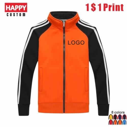 Winter Plus Velvet Warm Jacket Custom Hit Color Raglan Trend Sweatshirt Cheap Print Logo Long Sleeve Stand Collar Jacket