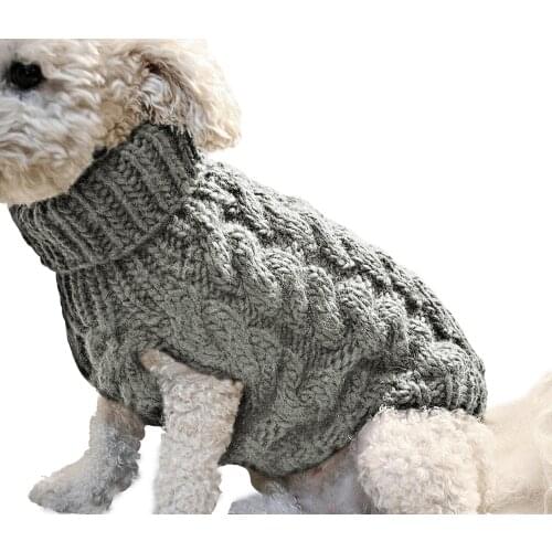 Winter Knitted Dog Clothes Warm Jumper Sweater for Small Large Dogs Pet Clothing Coat Knitting Crochet Cloth Jersey Perro