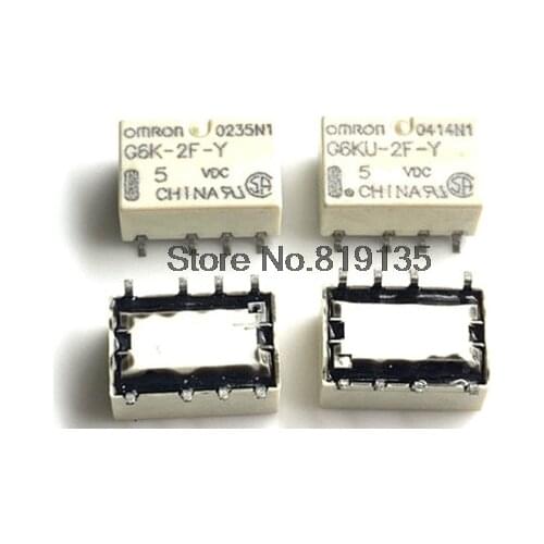 1Pcs DC 3V 5V 12V 24V SMD G6K-2F-Y Signal Relay 8 Pin For Omron Relay