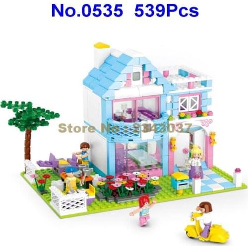 Sluban 0535 539pcs Pink Dream Luxury Villa Girl Building Block Toy