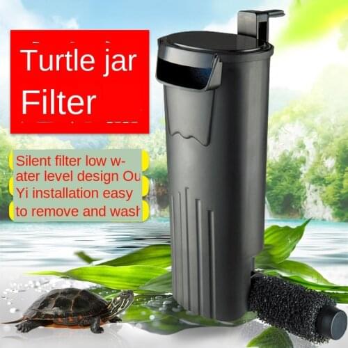 Turtle tank low water filter shallow water small fish tank waterfall type small built-in water purifier pump Aquariums pump