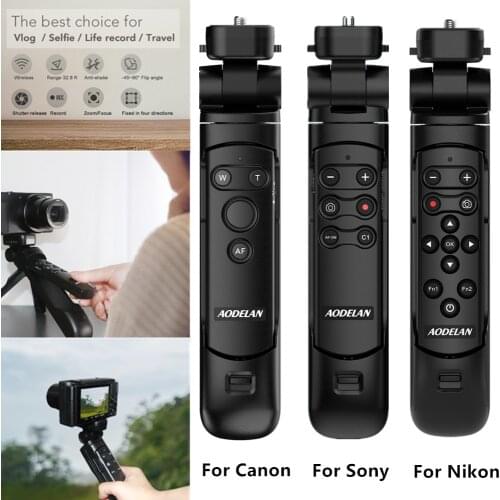 AODELAN Wireless Remote Control Grip Tripod for Sony a7C a7SIII a9 a7III a7RIII; For Canon M50II R5 R6; For Nikon P950 P1000 Z50