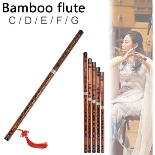 Bamboo Flute Professional Woodwind Musical Instruments C D E F G Keys Chinese Transversal Flute