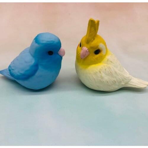 Bandai EX CASHAPON Cute Fat Round Bird Peony Parrot Munia Tit Black Sparrow Doll Toy Collection