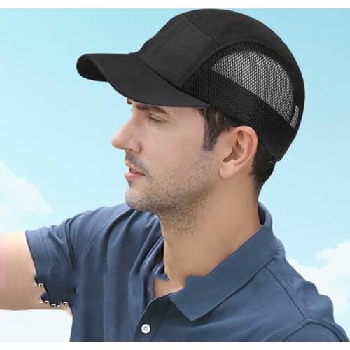 Short-Brimmed Soft-Top Mesh Baseball Cap MenS Summer Sun-Shading Sunscreen Cap Thin And Breathable Cap Youth