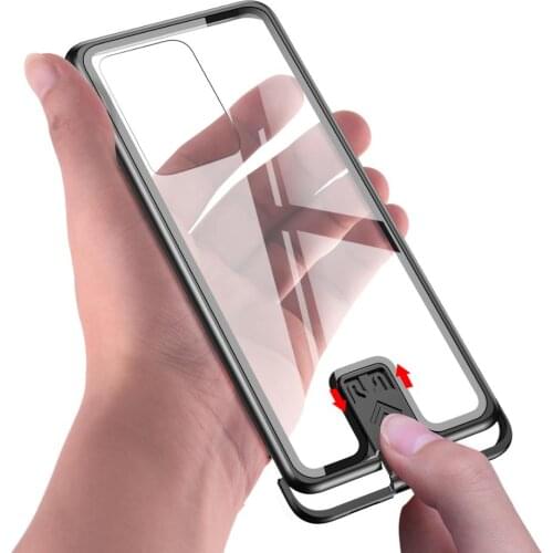 Frameless Shockproof Metal Case For Samsung Galaxy S20 Ultra 5G Coque S20 Plus Tempered Glass Cover Aluminum Bumper Note 20 Case