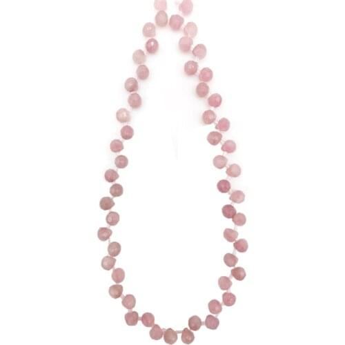 7 X7mm Natural Mineral Madagascar Horse Powder Faceted Rose Quartz Semi-Precious Stone Gemstone Loose Beads For Jewelry Making