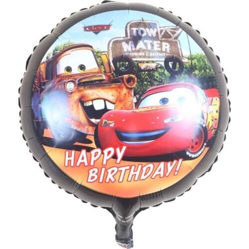 Cars Lightning McQueen Theme 18 inch Aluminum Film Balloon Cartoon Birthday Party Decorations Baby Shower Supplies