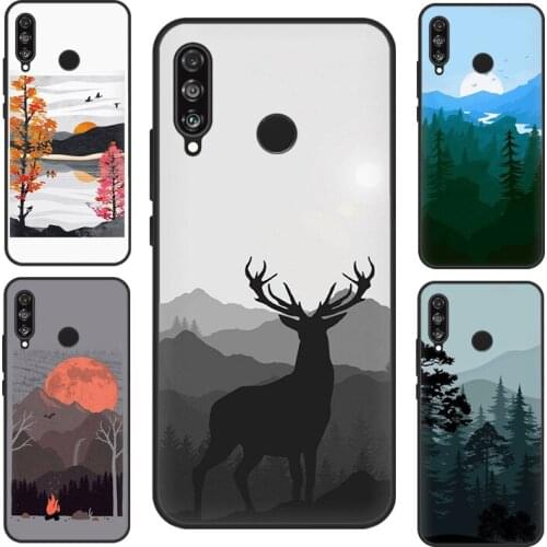 Beautiful Nature Forest Tree Case For Huawei P30 Lite P40 P20 Pro P Smart Z 2019 2021 Nova 5T Honor 10 Lite 8X 9X 10i
