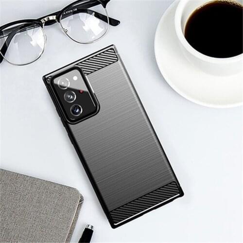 For Samsung Galaxy Note20 Ultra 5G Case Silicon Carbon Fiber Cover For Samsung Galaxy Note 20 Ultra Note20+ 20 Plus 5G Case 6.9"