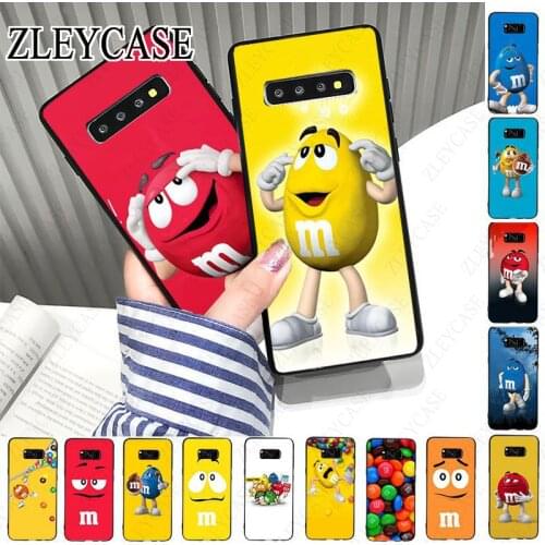 M&Ms Chocolate Black Soft Phone Case For samsung galaxy s10plus s10e s10lite s9 s8plus s20plus s7 s6edge s20ultra case Coque