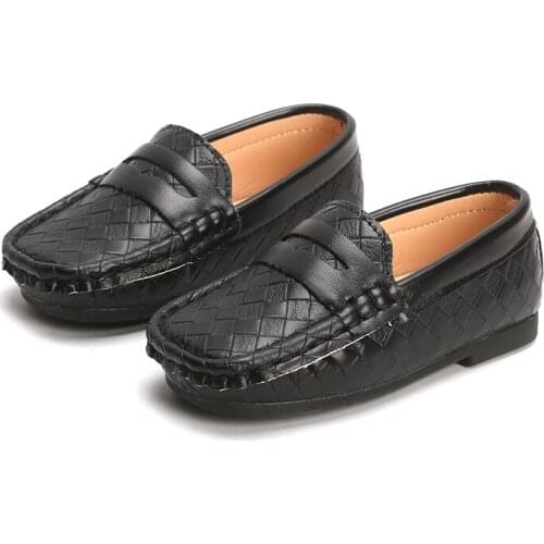 Children Casual Shoes Kids Flats For Boys Toddler Boy Leather Shoes Soft Slip-on Loafers Moccasins Classic Sneakers Size 21-30