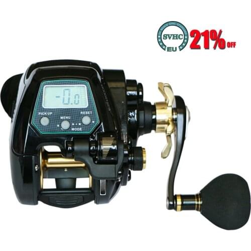 Electronic Fishing Reel Digital Display Baitcasting Reel Metal Spinning Reel Wheel 15kg Max Drag 10+1 Bearings Left/Right Handle