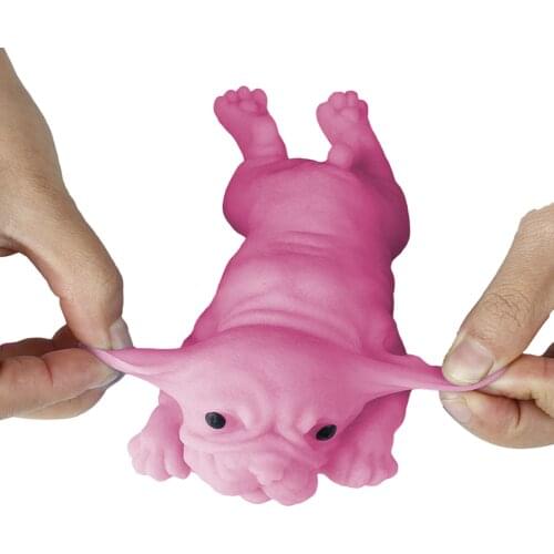 Soft Cute Realistic Silicone Bulldog Soft Animal Stress Relieve Squeezing Kids Adult Toy Kawaii Animal dog Toy