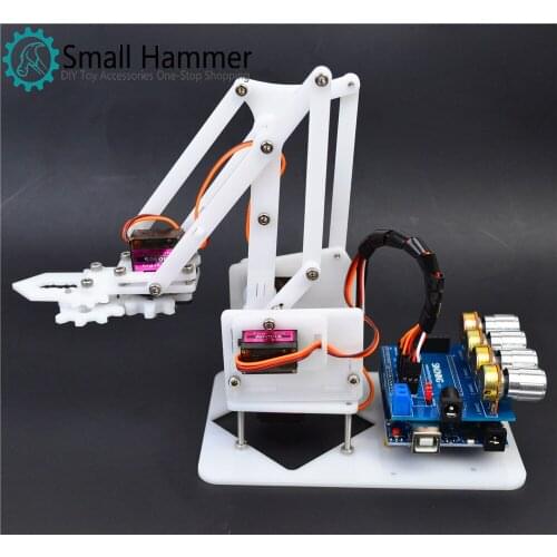 Robotic arm arduino learning kit Acrylic Maker Kit 4 DOF mg90s DIY