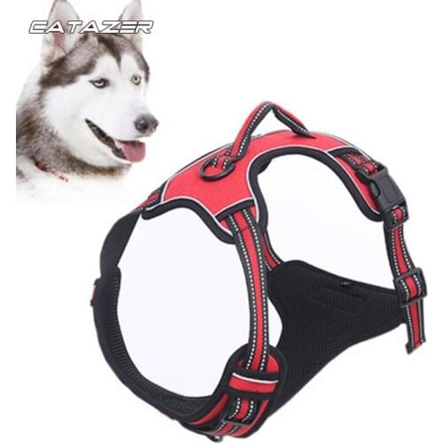 Pet Dog Harness Nylon Heavy Duty No Pull Dog Harness for Large Medium Small Dog Breathable Adjustable Dog Harness Vest
