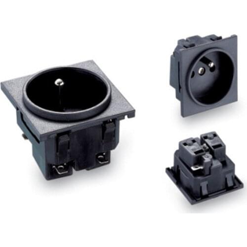 Wholesale 250v 16a france AC PDU UPS french power desktop outlet Embedded electrical Panel Receptacle AC socket