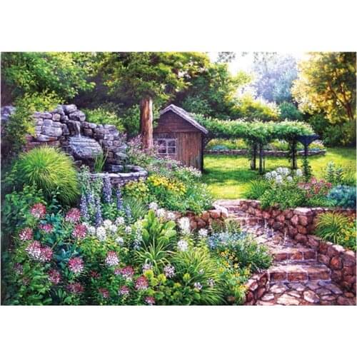 New Paper Puzzle 1000 Pieces Adult/Child Manual Assembly Educational Toys Adornment Picture-Country Cottage