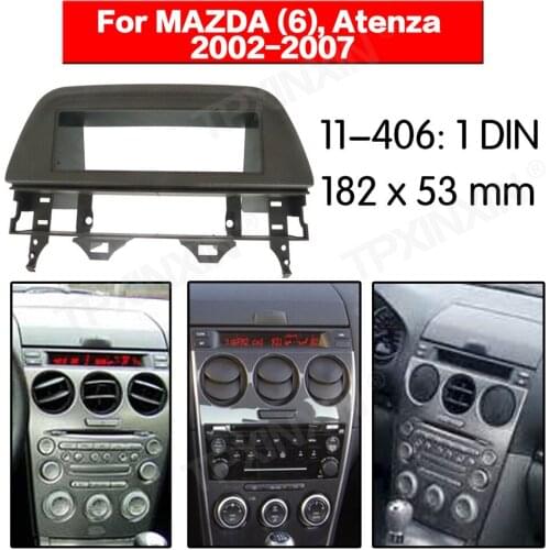Car radio Frame Panel Auto Radio Stereo Fascia For Mazda 6/ Atenz 2002-2007 Dash Plate Facia Panel Mount Trim Kits Frame Adapter