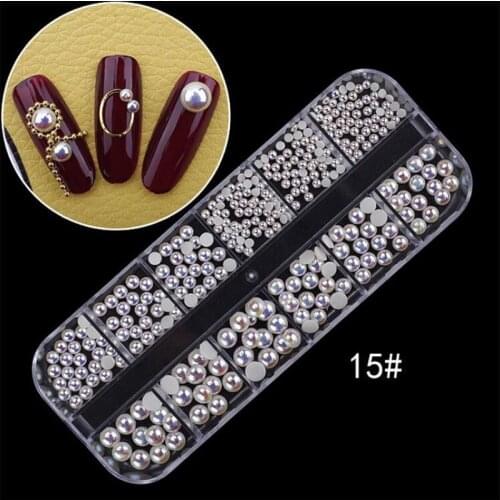 Different Shape Nail Art Rhinestone 3d Manicure DIY Nails Rivet Shaped Diamond Alloy Nail Oil Pearl Glue Drill Decoration