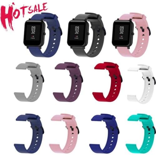 20mm Silicone Watch Strap for Huami Amazfit GTS GTR 42mm Bracelet for Huami Amazfit Bip U Bip S GTS 2 Watch Bands