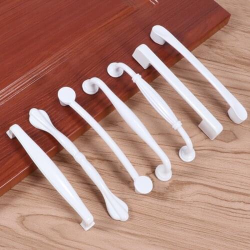 Modern Cabinet Drawer Handle American Aluminum Alloy Wardrobe White Handle And Knobs Kitchen Dresser Door Pulls 96 128MM