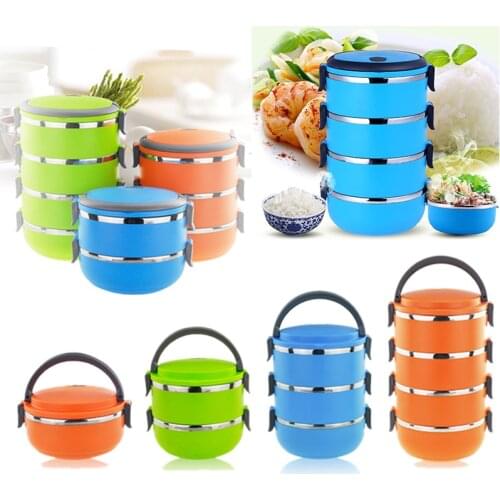 Thermal Insulated Bento Picnic Storage Mess Tin Food Jar Multilayer Stainless Steel For Outdoor Camping Sal