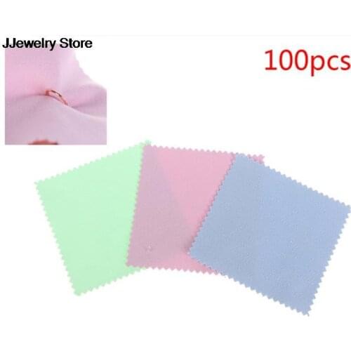 8x8cm 100pcs Polish Cleaning Polishing Cloth For Silver Gold Metals Wiping Cloth Keep Jewelry Shining Tools Jewelry Tools
