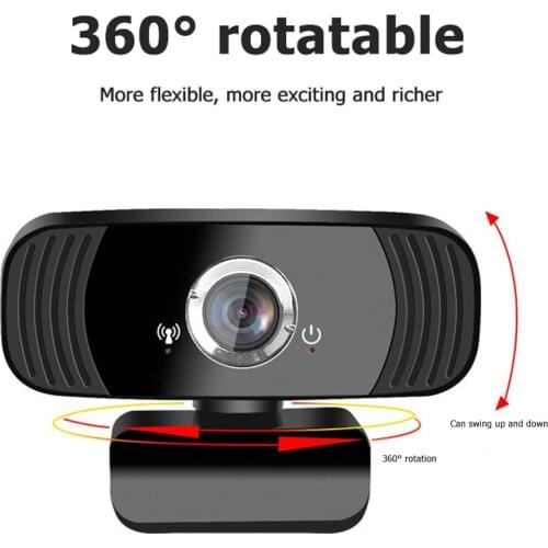 HD Webcam with Built-in Microphone 1920 x 1080P USB Driver Free Web Camera for Laptop Desktop Computer Accessory