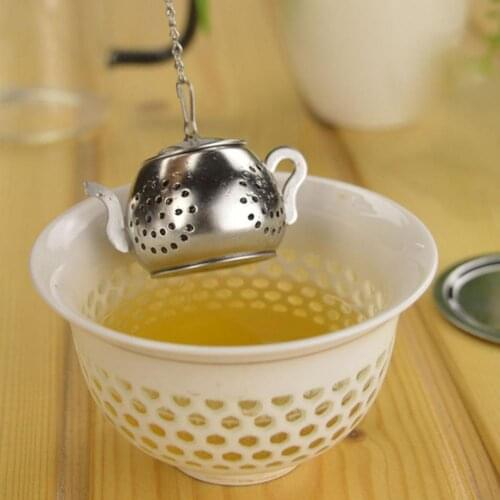 Tea Infuser Nice-looking Stable Portable Stainless Steel Tea Pot Shape Leaf Infuser Spice Strainer for Kitchen