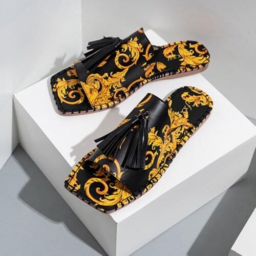 Bailamos New Brand Women Slippers Fashion Tassels Summer Outdoor Beach Slides Open Toe Flat Heel Casual Ladies Sandal Shoes Flip