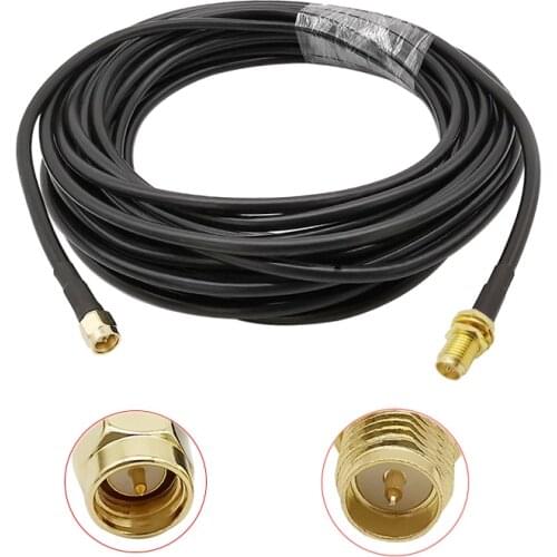 1Pcs Low Loss RG58 Coaxial Cable RP SMA Female Jack to SMA Male Plug Antenna Extension Pigtail Jumper Cables Connector RG58