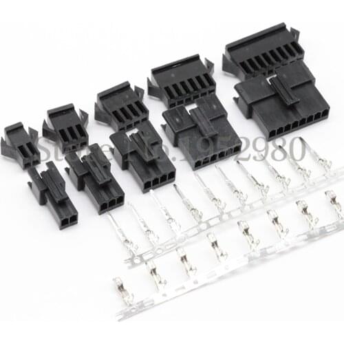100Set 7 Pin JST Connector 2.54mm Aeromodelling Electric Toy SM Connector Plug ( Terminal + Male + Female )