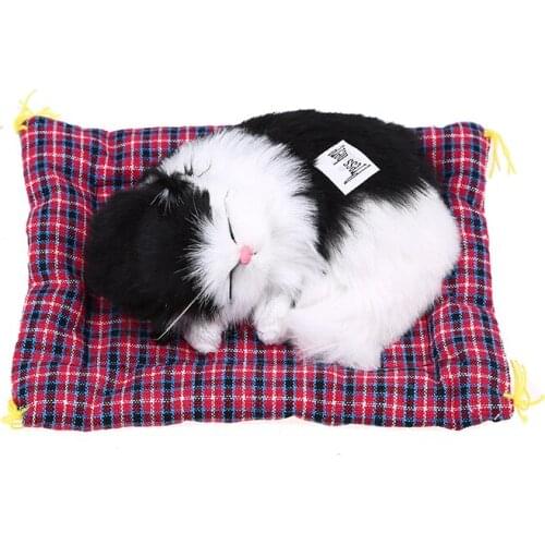 3 Styles Simulation Cat Ornament Sleeping Lazy Cat Decoration Car Ornament Cartoon Doll Children Gifts Bedroom Car Supplies