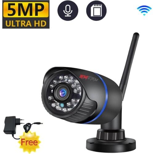 5MP 2KHD Smart Wifi IP Camera Outdoor Onvif P2P Audio CCTV With SD Card Port Wireless ICSee Video Surveillance With Wifi SIMICAM