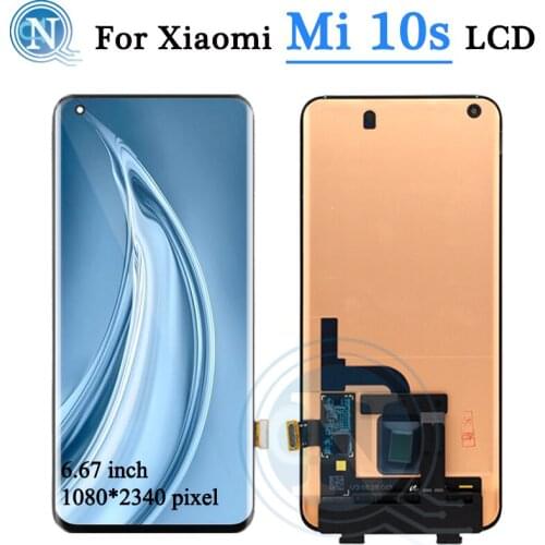 6.67"Amoled Original For Xiaomi Mi 10S LCD Screen Display Frame+Touch Panel Digitizer For XIAOMi 10S Mi10 S M2102J2SC Display